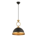 Hanglamp MONZA 1xE27/40W/230V diameter 30 cm zwart/brons