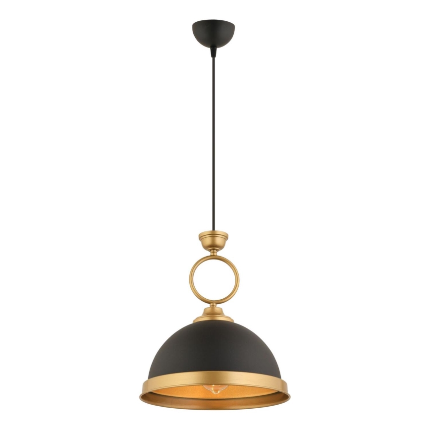 Hanglamp MONZA 1xE27/40W/230V diameter 30 cm zwart/brons