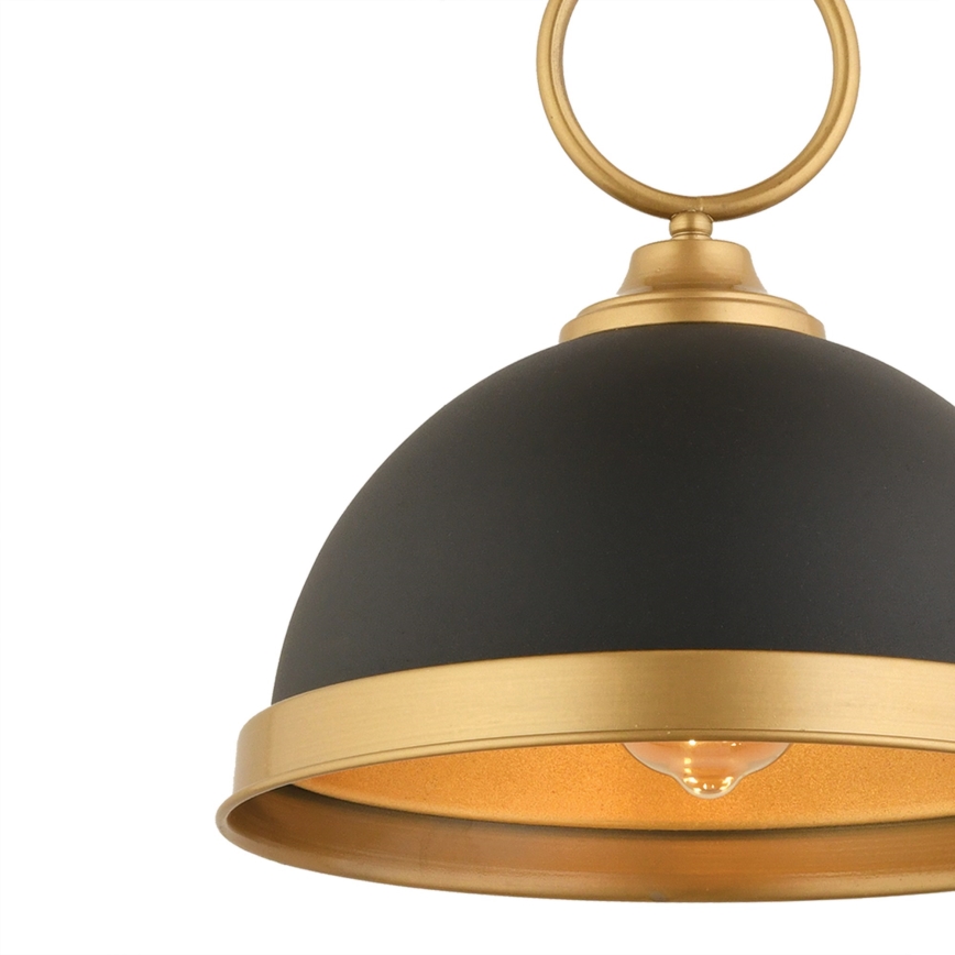 Hanglamp MONZA 1xE27/40W/230V diameter 30 cm zwart/brons