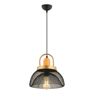 Hanglamp MONZA 1xE27/40W/230V met een diameter van 29 cm zwart/goud
