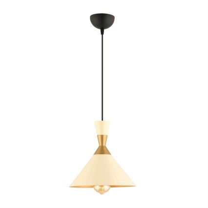 Hanglamp MONZA 1xE27/40W/230V Ø 25 cm crème/goud
