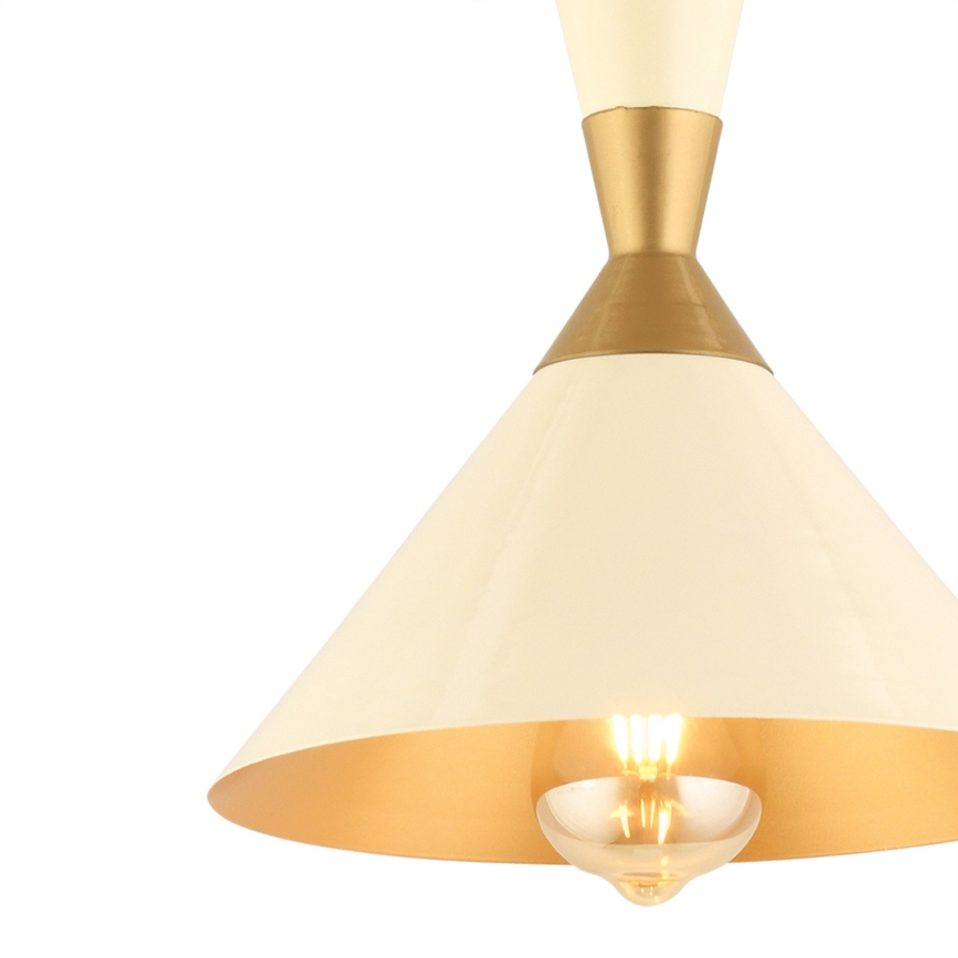 Hanglamp MONZA 1xE27/40W/230V Ø 25 cm crème/goud