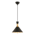 Hanglamp MONZA 1xE27/40W/230V Ø 25 cm zwart/goud