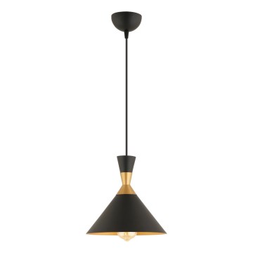 Hanglamp MONZA 1xE27/40W/230V Ø 25 cm zwart/goud