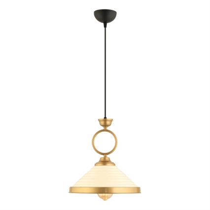 Hanglamp MONZA 1xE27/40W/230V Ø 30 cm crème/brons