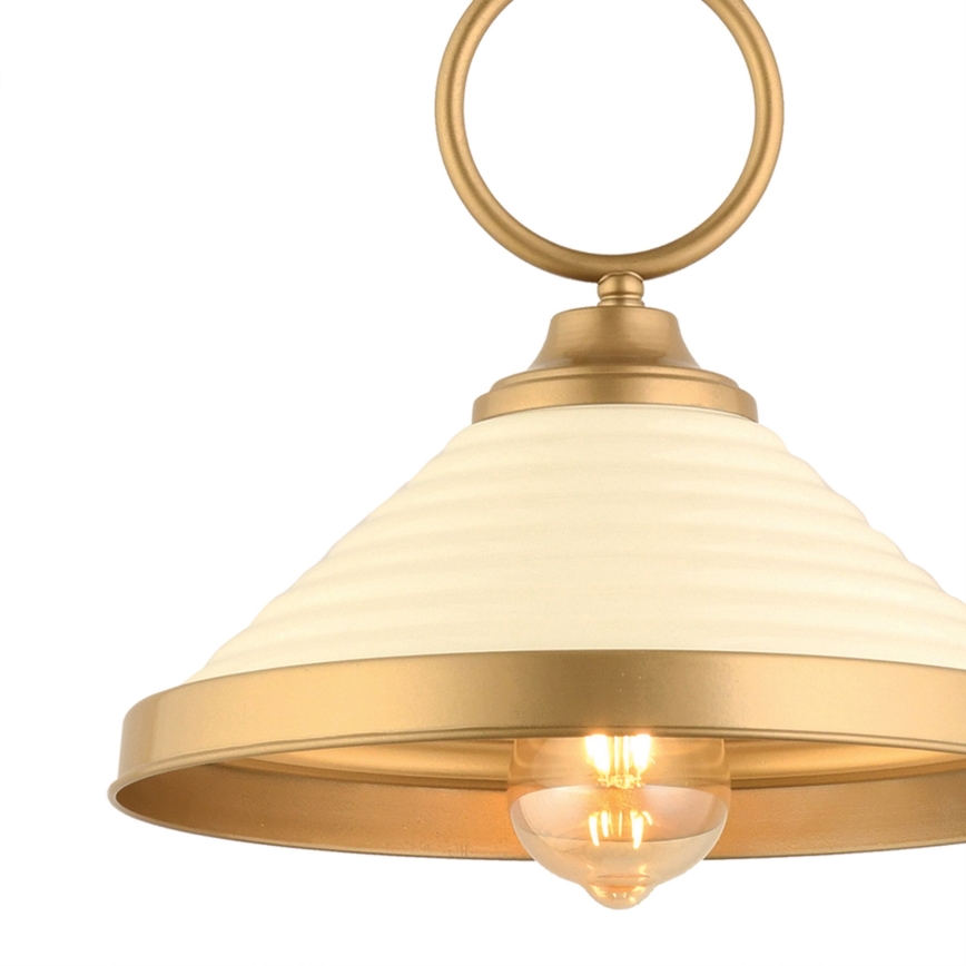 Hanglamp MONZA 1xE27/40W/230V Ø 30 cm crème/brons