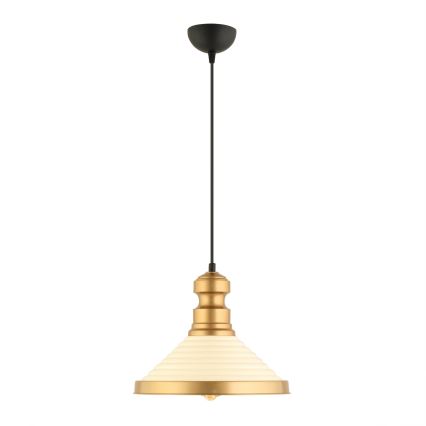 Hanglamp MONZA 1xE27/40W/230V Ø 30 cm crème/goud