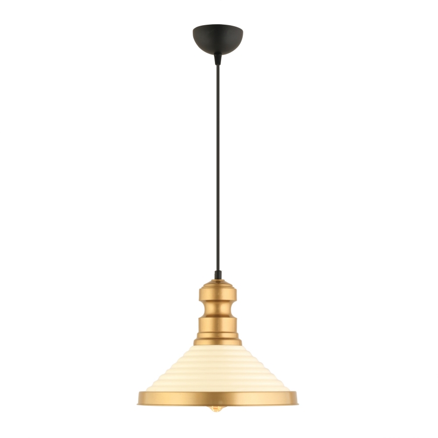 Hanglamp MONZA 1xE27/40W/230V Ø 30 cm crème/goud