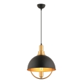 Hanglamp MONZA 1xE27/40W/230V Ø 30 cm zwart/goud