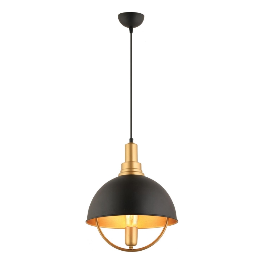 Hanglamp MONZA 1xE27/40W/230V Ø 30 cm zwart/goud