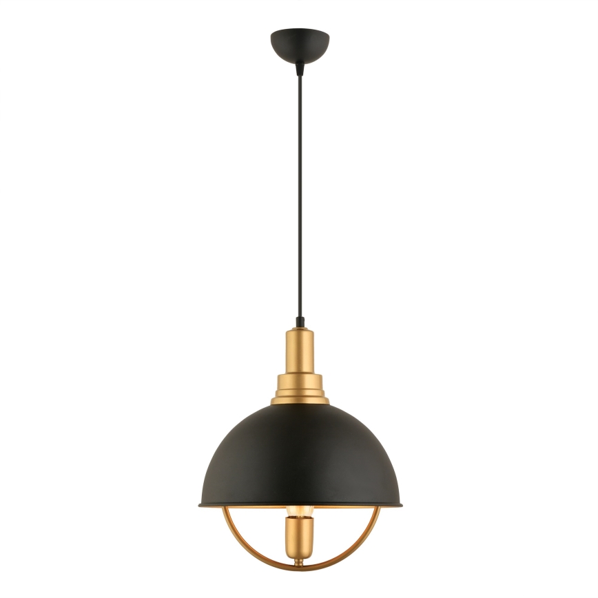 Hanglamp MONZA 1xE27/40W/230V Ø 30 cm zwart/goud