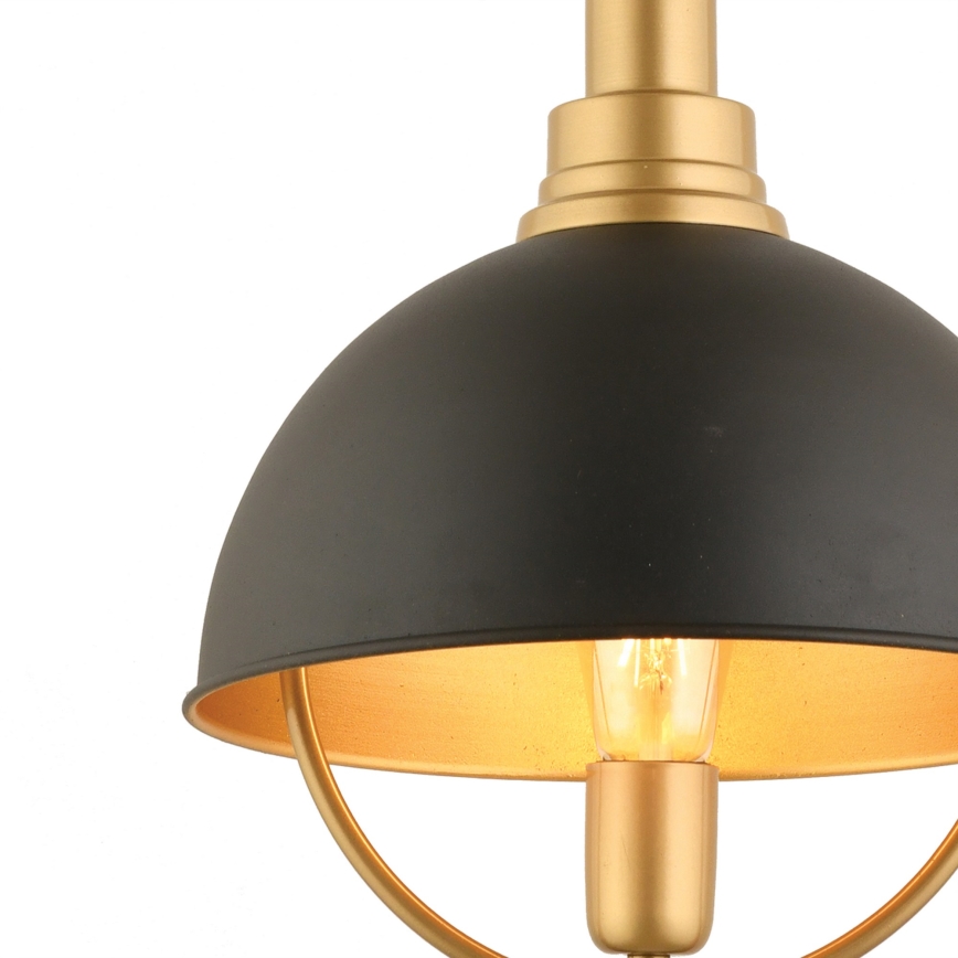 Hanglamp MONZA 1xE27/40W/230V Ø 30 cm zwart/goud