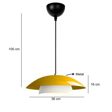 Hanglamp MOONLIGH 1xE27/40W/230V geel