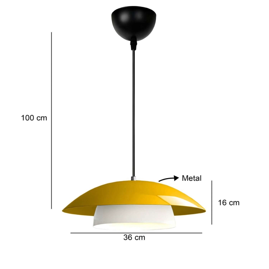 Hanglamp MOONLIGH 1xE27/40W/230V geel