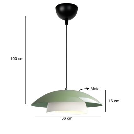 Hanglamp MOONLIGH 1xE27/40W/230V groen