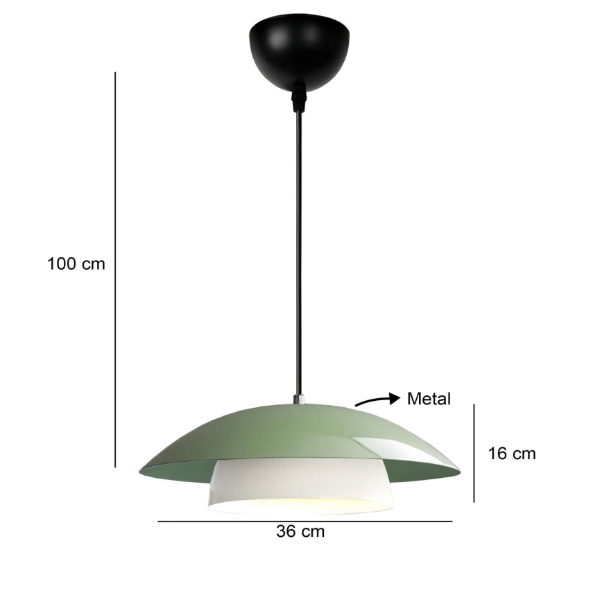 Hanglamp MOONLIGH 1xE27/40W/230V groen