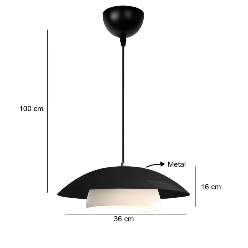 Hanglamp MOONLIGH 1xE27/40W/230V zwart