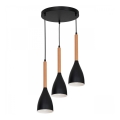 Hanglamp MUZA met kabel 3xE27/60W/230V rond