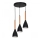 Hanglamp MUZA met kabel 3xE27/60W/230V rond