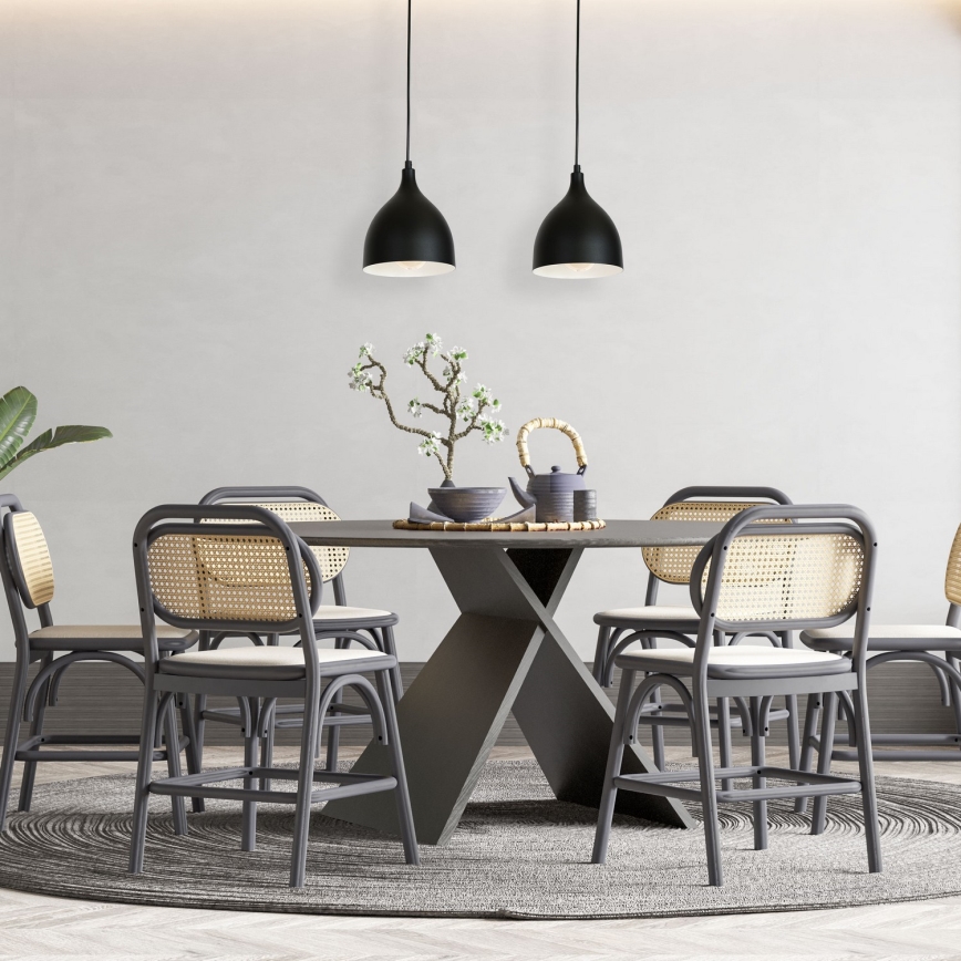 Hanglamp aan kabel NOAK 2xE27/15W/230V zwart