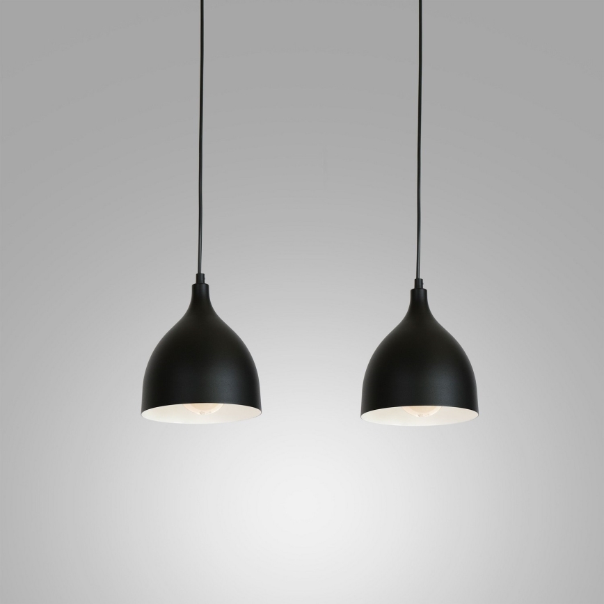 Hanglamp aan kabel NOAK 2xE27/15W/230V zwart