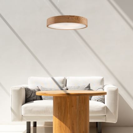 Hanglamp aan kabel OAK 3xE27/60W/230V eiken ? 47,5 cm