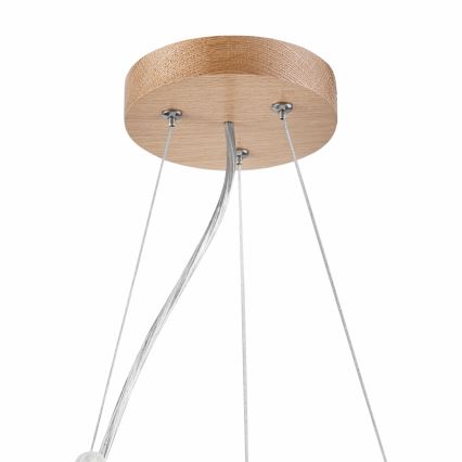 Hanglamp aan kabel OAK 3xE27/60W/230V eiken ? 47,5 cm