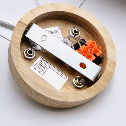 Hanglamp aan kabel OAK 3xE27/60W/230V eiken ? 47,5 cm