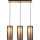 Hanglamp op draad KIOTO 3xE27/40W/230V zwart/beuken