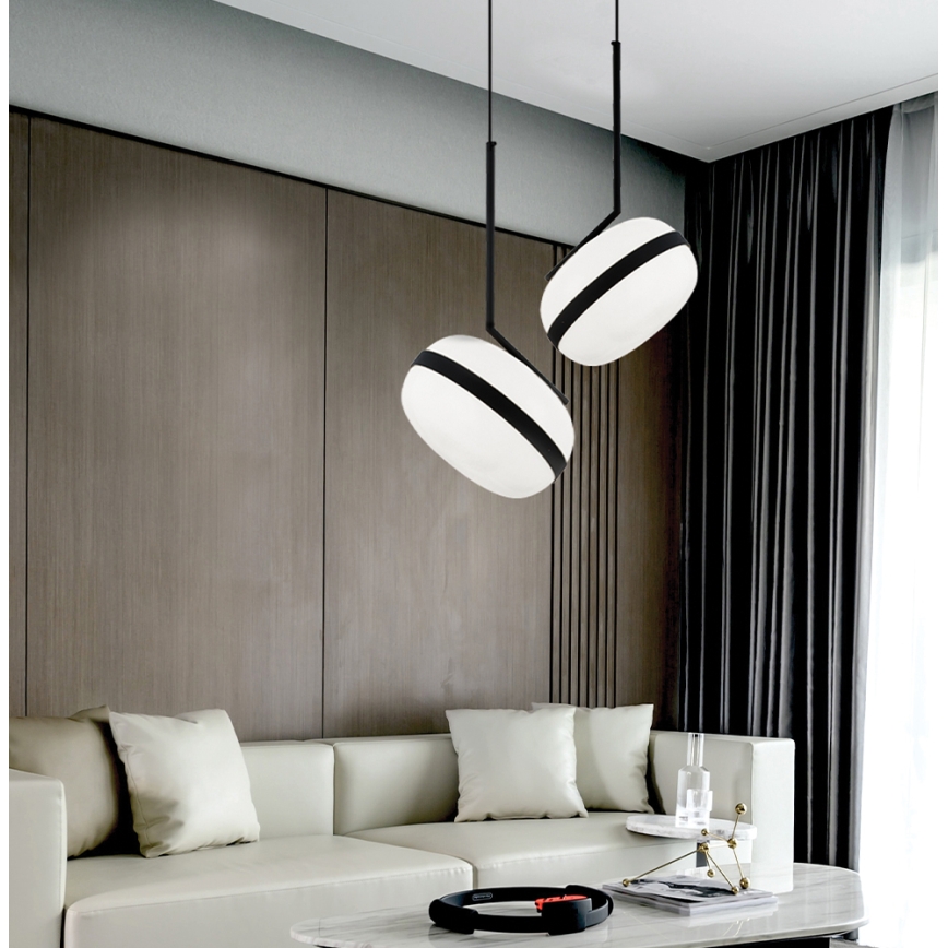 Hanglamp PALMA aan snoer 1xE27/40W/230V, zwart