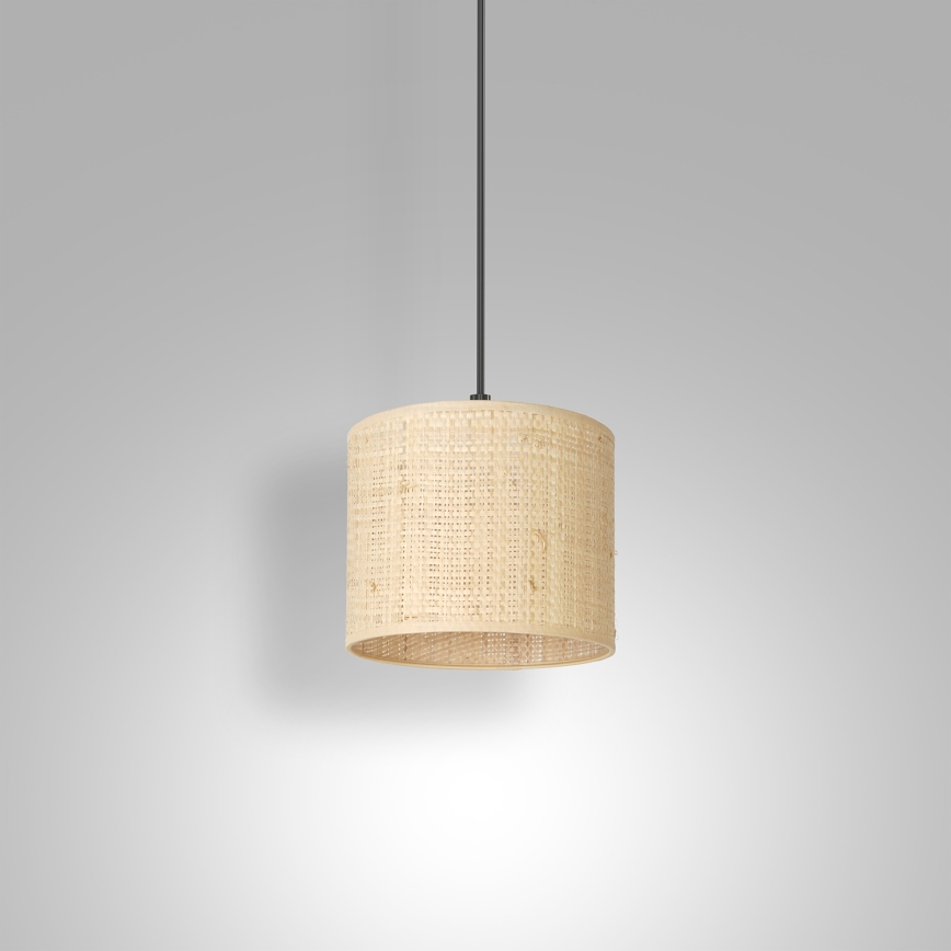 Hanglamp aan kabel RATTAN 1xE27/60W/230V Ø 18 cm rotan