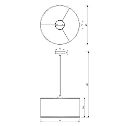 Hanglamp aan kabel RATTAN 1xE27/60W/230V Ø 40 cm rotan