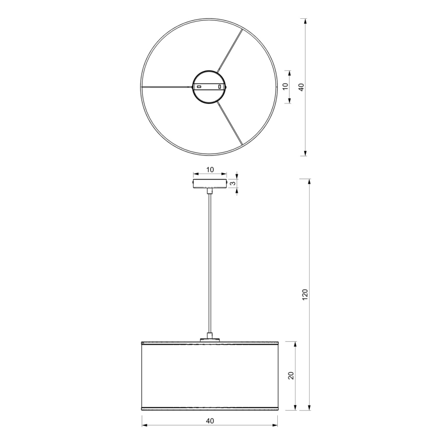 Hanglamp aan kabel RATTAN 1xE27/60W/230V Ø 40 cm rotan