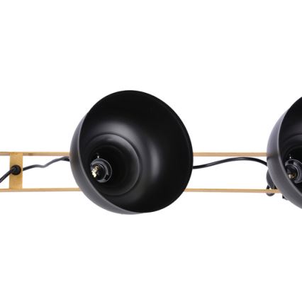Hanglamp aan kabel RENO 3xE27/40W/230V zwart/bruin