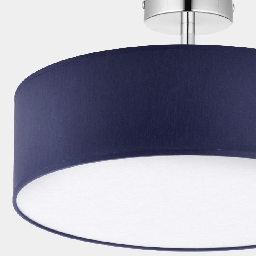 Hanglamp aan stang RONDO 4xE27/15W/230V Ø 40 cm blauw