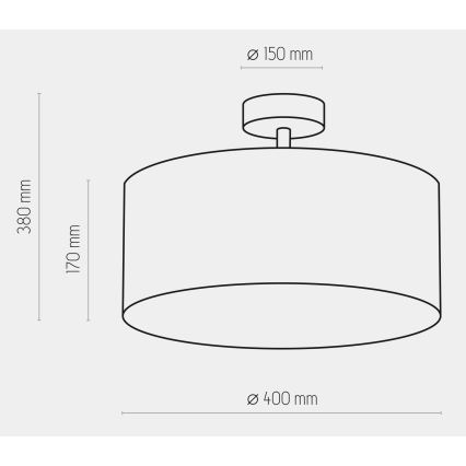 Hanglamp aan stang RONDO 4xE27/15W/230V Ø 40 cm blauw