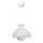 Hanglamp SALVA 1xE27/15W/230V wit