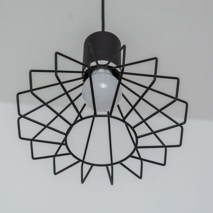Hanglamp SOLANO aan kabel 1xE27/15W/230V zwart/glanzend chroom
