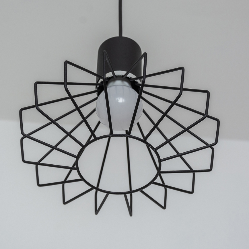 Hanglamp SOLANO aan kabel 1xE27/15W/230V zwart/glanzend chroom