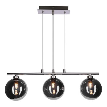 Hanglamp SOMUL 3xG9/20W/230V rookzwart