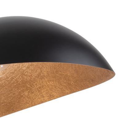 Hanglamp aan staaf SPACE 2xE27/60W/230V zwart/koper