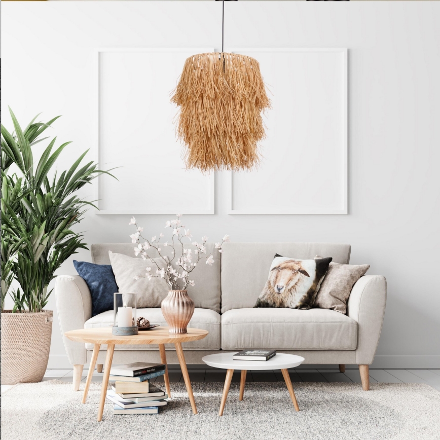 Hanglamp TASSEL 1xE27/40W/230V rafia