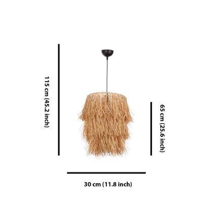 Hanglamp TASSEL 1xE27/40W/230V rafia