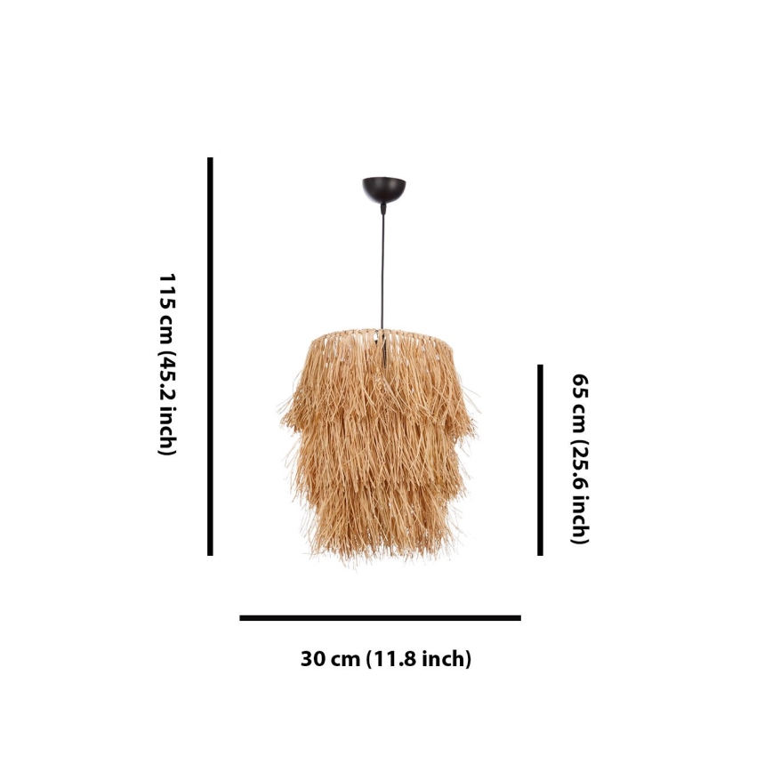 Hanglamp TASSEL 1xE27/40W/230V rafia