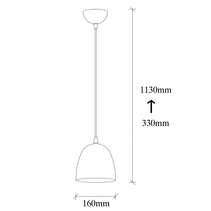 Hanglamp TATTOO 1xE27/40W/230V Ø 16 cm zwart