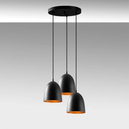 Hanglamp TATTOO 3xE27/40W/230V zwart