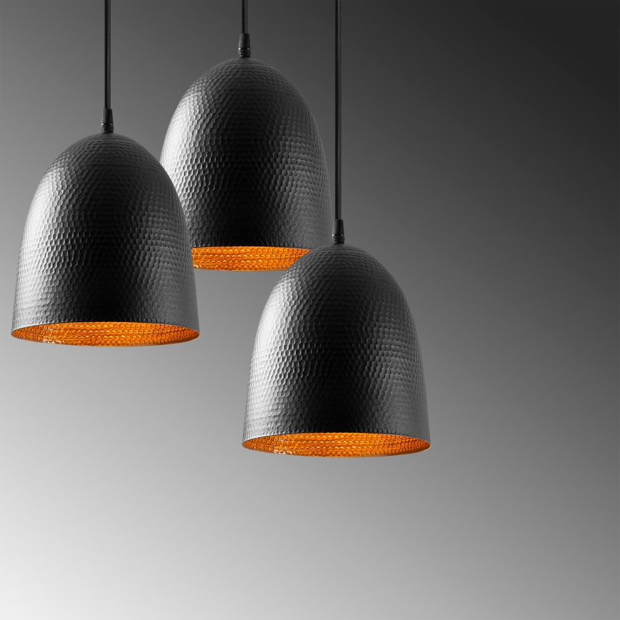 Hanglamp TATTOO 3xE27/40W/230V zwart
