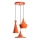 Hanglamp TOM met kabel 3xE27/40W/230V oranje