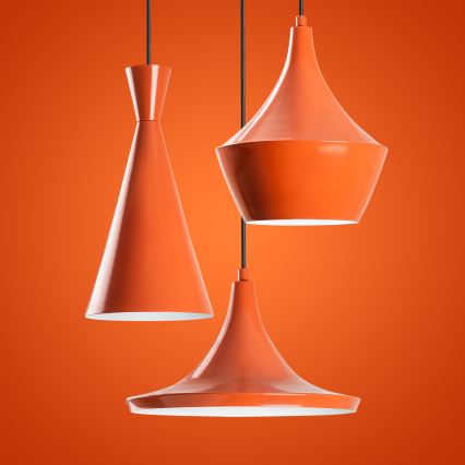 Hanglamp TOM met kabel 3xE27/40W/230V oranje