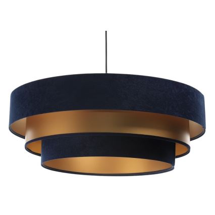 Hanglamp aan kabel TRINITI 1xE27/60W/230V blauw/goud